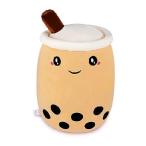 Niuniu Daddy Boba Plushies, 27.6 inches Jumbo Brown Bubble Tea Plush Toy with Big Eyes, Giant Soft Squishy Milk Tea Food Stuffed Animals fo 並行輸入品