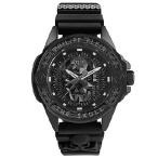 ショッピングLuxury Philipp Plein The $Kull Collection Luxury Mens Watch Timepiece with a Black Strap Featuring a Black Case and Black Dial 並行輸入品