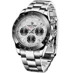 RollsTimi Luxury Men’s Quartz Watch VK63 Japan Movement Stainless Steel Waterproof Wrist Watch Chronograph Sports Business Stopwatch (Mete 並行輸入品