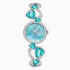 SAGA Luxury Crystal Bangle Watches for Women Fashion Bracelet Watch As Gift for Ladies Swiss Quartz Movement (Emerald Green 並行輸入品