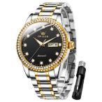 ショッピングLuxury OLEVS Mens Automatic Watch Diamond Luxury Mechanical Self Winding Business Dress Wrist Watch Waterproof Luminous 並行輸入品