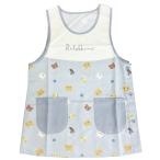 リラックマ キャラクターエプロン 大寸 転写脇釦 サックス LL〜3L 896665 サンエックス 大人 レディース 大きいサイズ メンズ