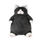 ねこ肯定感 抱きまくらL くろねこのまぐろ 幸せすぎて太っちゃったねこ 033130