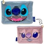 スティッチ もこもこビニールフラットポーチ スティッチ＆エンジェル 182023 ディズニー stitch
