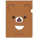 Rilakkuma A4 прозрачный держатель светло-коричневый i Cogu ma лицо прозрачный файл одиночный Brown 