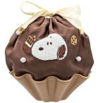 スヌーピー 巾着ポーチ brown チョコ�