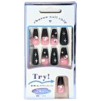 ss0904BLACK PINK искусственные ногти длинный квадратный тип 247031 распродажа * упаковка не возможно . один человек sama каждый 2 пункт ограничение 