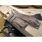 Yahoo! Yahoo!ショッピング(ヤフー ショッピング)珍品！ゴート（山羊）文字エンボス/1点もの時計バンド/24mm