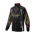  Gamakatsu одежда GM3734 2WAY принт Zip рубашка ( длинный рукав ) черный / красный LL