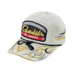 がまかつ 帽子 GM9112 フィッシングキャップ(ワッペン) ホワイト×ゴールド M