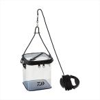 ショッピングバケツ ダイワ バケツ ポータブル活かし水くみ 17(A)クリアブラック バケツ