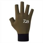 ダイワ 手袋 DG-6826 ICEDRY UVケアグローブ 5本カット カーキ L