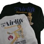AVIREX アヴィレックス(アビレックス) 783-3230058 ピンナップガール LONG SLEEVE T-SHIRT STATUE OF LIBERTY スタチュー オブ リバティー 長袖Tシャツ