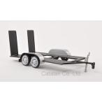 1/24 積載車 牽引車 トレーラー Anhanger fur black silver Motormax 梱包サイズ80