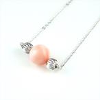 珊瑚ネックレスピンク珊瑚深海珊瑚ネックレス9mm玉天然