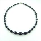 珊瑚ネックレス黒珊瑚サンゴグラデーションオーバル樹脂コーティング