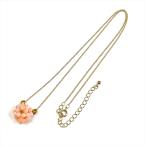 珊瑚ネックレス深海珊瑚ピンク珊瑚かご編みトップペンダント天然