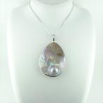 天然石ペンダントトップマベパールシルバー