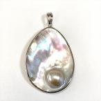 天然石ペンダントトップマベパールシルバー