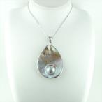 天然石訳ありペンダントトップマベパールシルバー