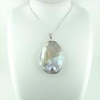 天然石訳ありペンダントトップマベパールシルバー