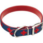 ネコポス便可能 アースペット ダイスキ クロスプラス平首輪 M 青