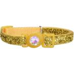 ネコポス便可能 アースペット  ねこモテ フラッシュダイヤカラー ゴールド