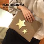 ボーデッサン ポーチ キャンバス BEAUDESSIN メタリック ゴールド 星 スター レディース 日本製 NM2822 プレゼント ギフト 母の日