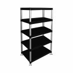 5段式サービスラック RT104-8085 工具箱 ラック 点検 整備 作業 軽量 ブラック 黒