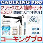 【迷ったらこのセット】壁面・床面クラック注入補修セット + コニシボンド E207D【中粘度】