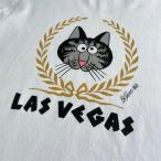 80〜90年代 USA製 crazy shirts LAS VEGAS クレイジーシャツ クリバンキャット アニマルプリントTシャツ ヴィンテージ メンズL