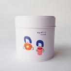 かわいい缶 茶筒 お茶缶 ホワイト �