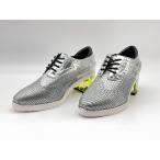 ショッピングNUDE UNITED NUDE クリアヒールレースアップシューズ 未使用 35(22-22.5) シルバー