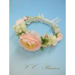 『お花のヘッド・ドレス（HD-014）』 ヘアアクセサリー、 ヘッドドレス、 カチューシャ、 キッズアクセサリー、 髪飾り 【CC-Princess】