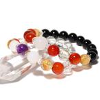 パワーストーン ブレスレット 何でも思いのままに とんとん拍子ブレス ※選べる2種類 天然石 オニキス 水晶 アメジスト