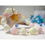 Yahoo! Yahoo!ショッピング(ヤフー ショッピング)パワーストーン ブレスレット マザーオブパール ピンクオパール 水晶 天然石