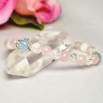 Yahoo! Yahoo!ショッピング(ヤフー ショッピング)パワーストーン ブレスレット ローズクォーツ アクアマリン 水晶 天然石 送料無料