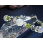 パワーストーン ブレスレット ブルームーンストーン ペリドット 水晶 天然石