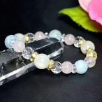 Yahoo! Yahoo!ショッピング(ヤフー ショッピング)パワーストーン ブレスレット ムーンストーン アクアマリン ローズクォーツ カット水晶 天然石