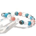 パワーストーン ブレスレット ターコイズ インカローズ 水晶 天然石