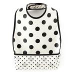 o еда фартук нагрудник * bib модель polka dot large broadcloth*white × белый земля . чёрный точка bib слюнявчик фартук младенец .. пачка рассылка 