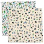 ランチクロス・給食ナフキン 45cm×45cm 柄違い2枚セット 恐竜タウンと世界のカブトムシセット給食カバー テーブルカバー おしゃれ かっこいい 保育園