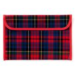  связь пакет B5 размер tartan проверка * красный связь . пакет связь . кейс ребенок ученик начальной школы связь . inserting симпатичный задняя поверхность прозрачный B5