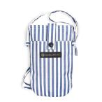 スマホショルダー ベーシックストライプ・青 スマホポーチ ショルダー サコッシュ スマホ ケース ストラップ 首掛け 首かけ 肩掛け 女の子 子供 小学生