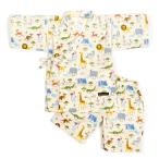 ショッピング甚平 男の子 子ども 甚平 じんべい 男の子  サバンナ生成  甚平 じんべえ 綿100% 子供 夏祭り 部屋着 花火大会 110cm 120cm 130cm