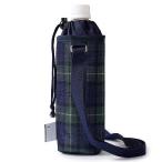 ショッピングペットボトルホルダー ペットボトルホルダー 撥水・軽量タイプ タータンチェック・ダークグリーン 水筒カバー ショルダー 子供 水筒ホルダー 保冷 500ml