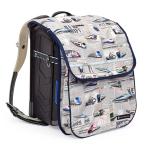 ランドセルカバー 撥水・軽量タイプ 反射材 リフレクター ・収納ポケット付き 新幹線と鉄道ワールド・グレー 雨 撥水 かわいい おしゃれ 子供 小学生