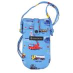 スマホショルダー 撥水・軽量タイプ くるま大図鑑 サコッシュ スマホ ケース ストラップ 首掛け 首かけ 肩掛け 子供用 水筒カバーセット ショルダー