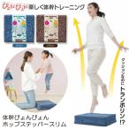 体幹ぴょんぴょんホップステッパースリム (送料無料) エクササイズ 体幹 運動 トランポリン 踏み台昇降 有酸素運動 ヒップアップ ジャンプ オットマン 運動不足
