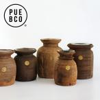 フラワーベース 花瓶 木製 ヴィンテージ PUEBCO プエブコ VINTAGE WOODEN POT W/GLASS CYLINDER